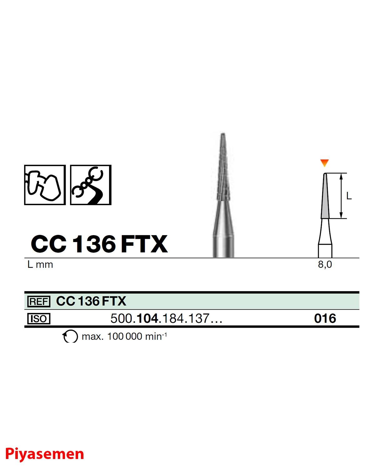 HBCC136 Piyesemen Tungsten Karbit Yuvarlak Bitim Konik, Laboratuvar Frez