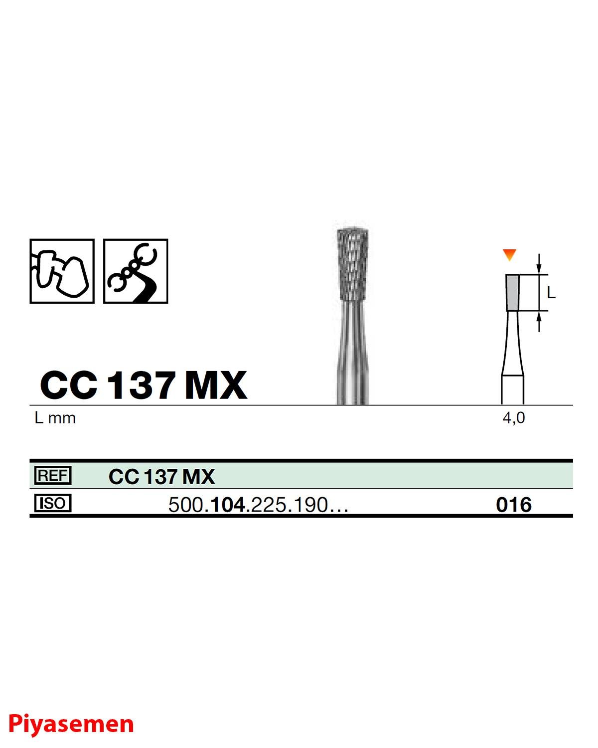 HBCC137 Piyesemen Tungsten Karbit Ters Konik, Laboratuvar Frez