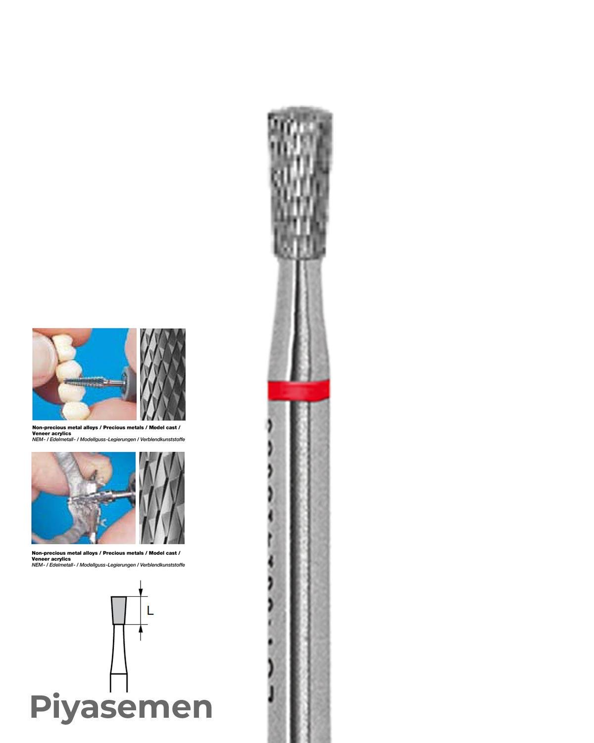 HBCC137 Piyesemen Tungsten Karbit Ters Konik, Laboratuvar Frez