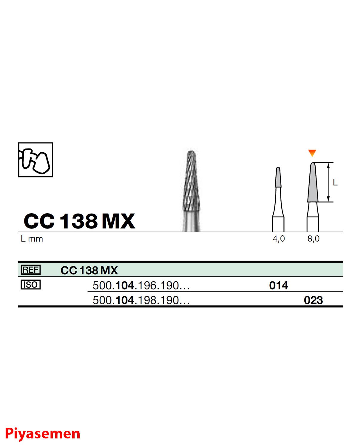 HBCC138 Piyesemen Tungsten Karbit Yuvarlak Bitim Konik, Laboratuvar Frez