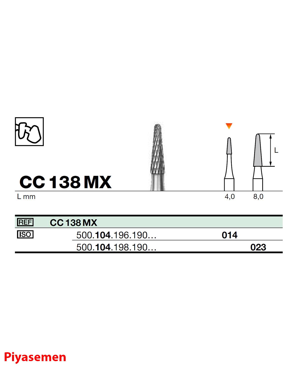HBCC138 Piyesemen Tungsten Karbit Yuvarlak Bitim Konik, Laboratuvar Frez