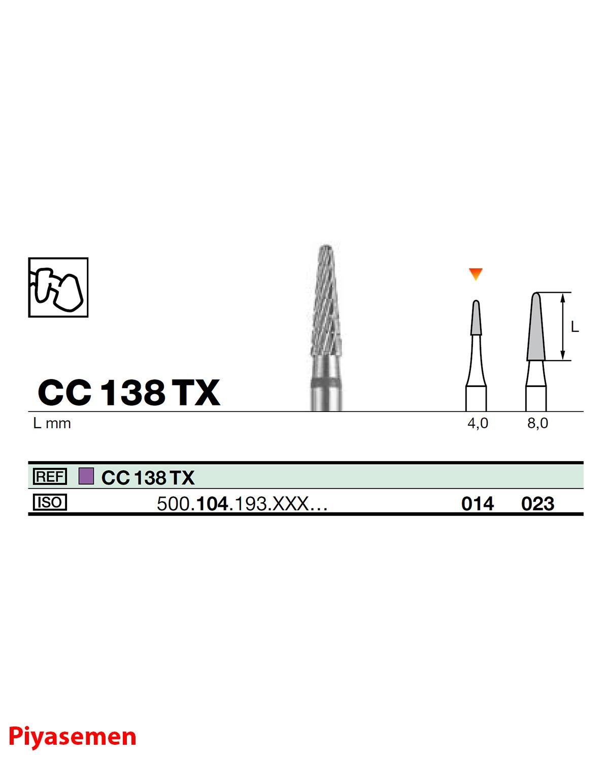 HBCC138 Piyesemen Tungsten Karbit Yuvarlak Bitim Konik, Laboratuvar Frez