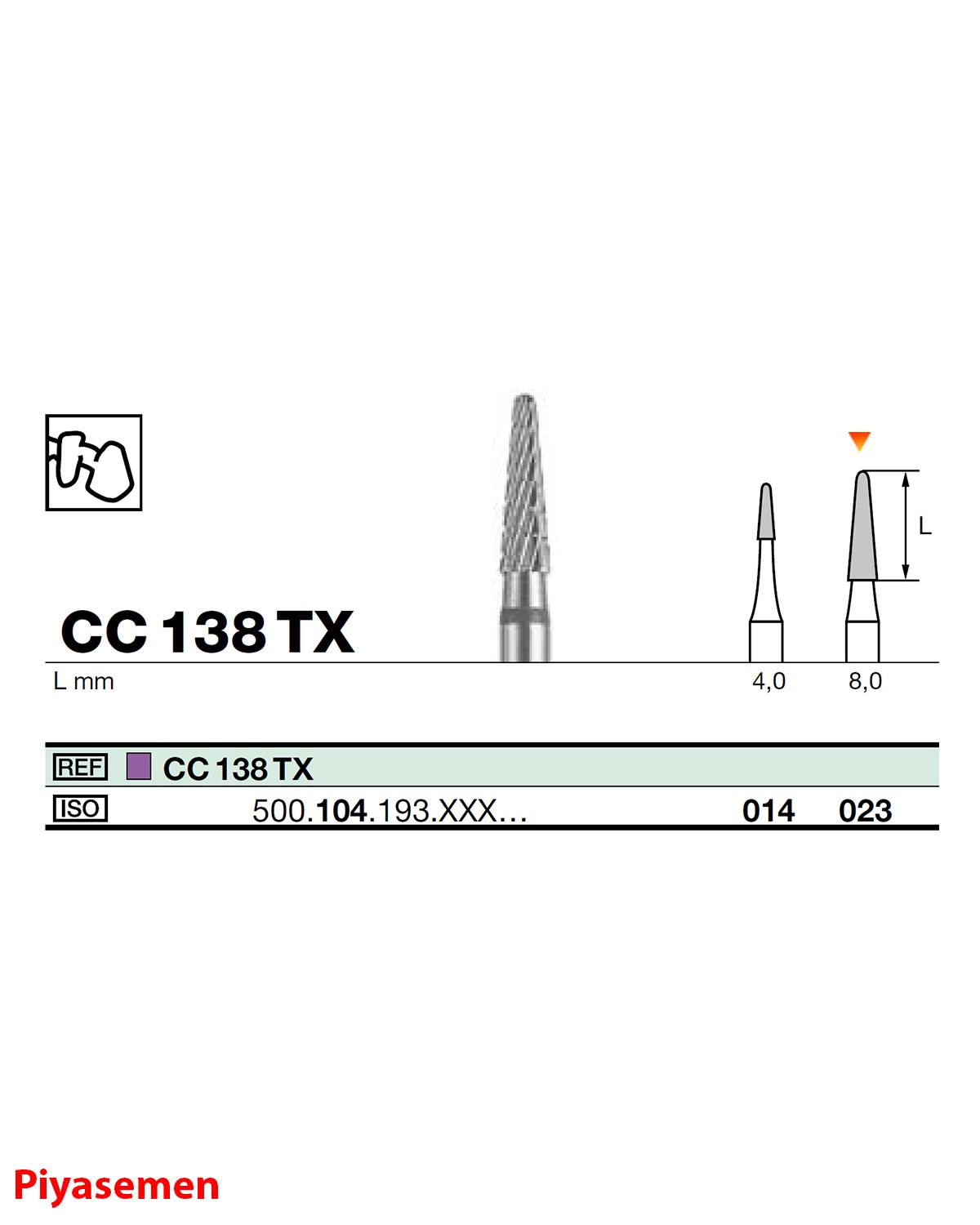 HBCC138 Piyesemen Tungsten Karbit Yuvarlak Bitim Konik, Laboratuvar Frez