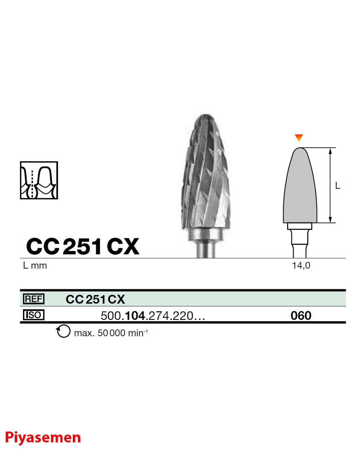 HBCC251 Piyesemen Tungsten Karbit Labut, Laboratuvar Frez