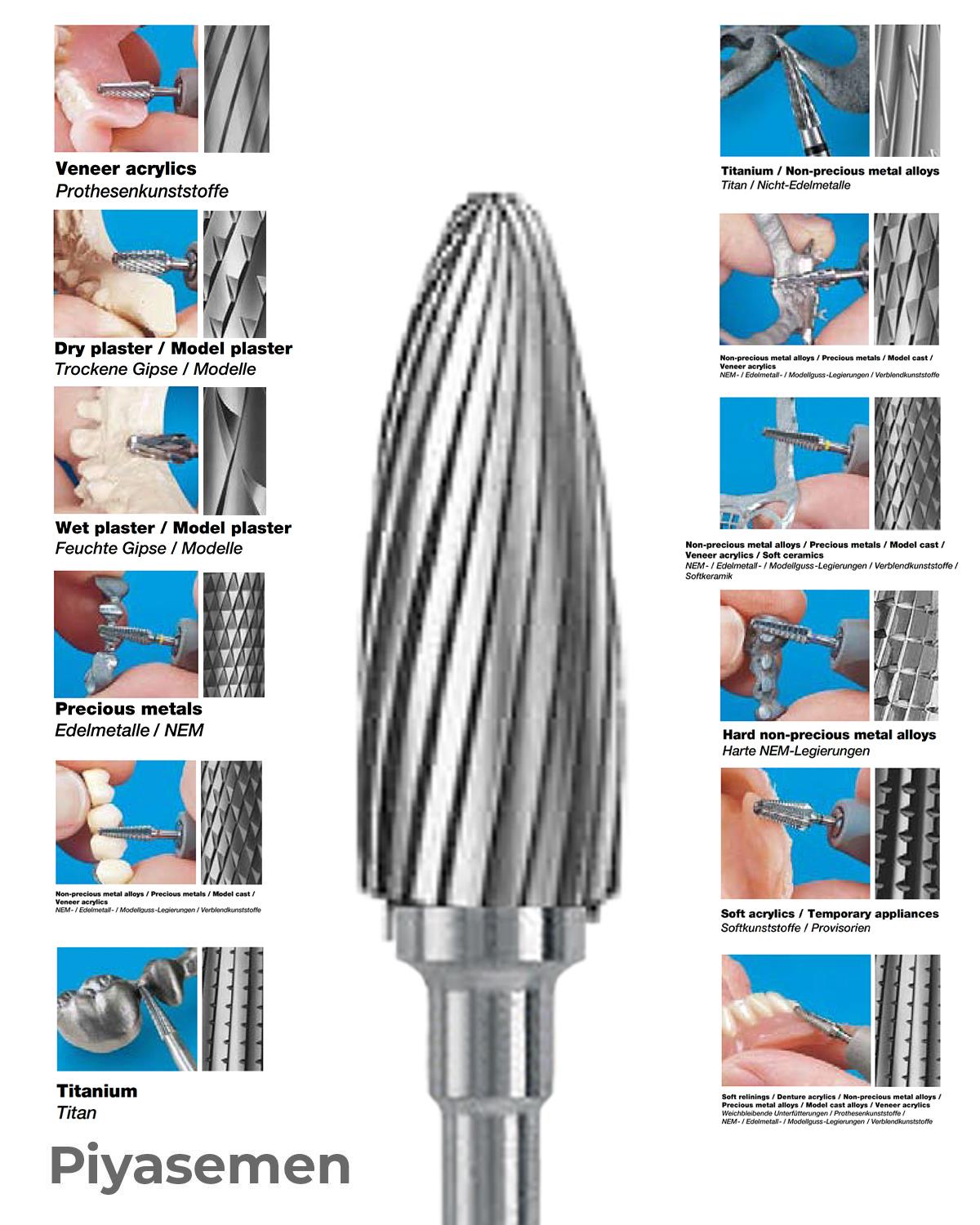 HBCC251 Piyesemen Tungsten Karbit Labut, Laboratuvar Frez