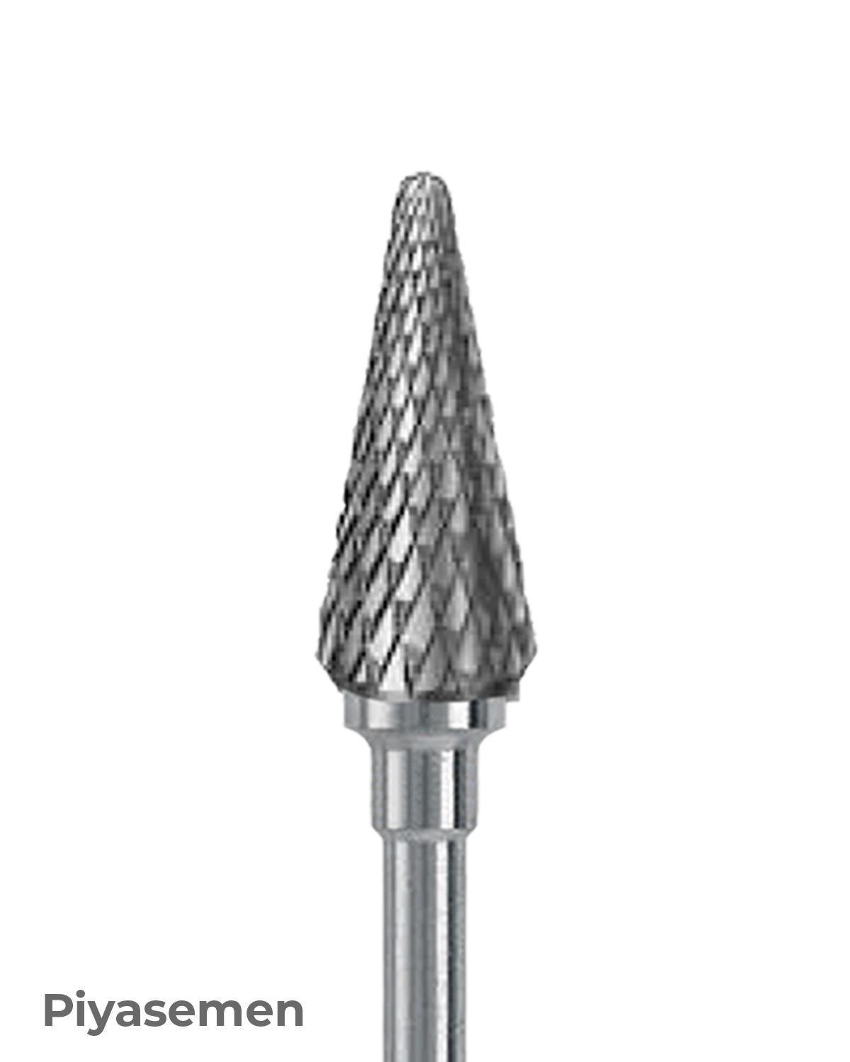 HBCC257 Piyesemen Tungsten Karbit Yuvarlak Bitim Konik, Laboratuvar Frez