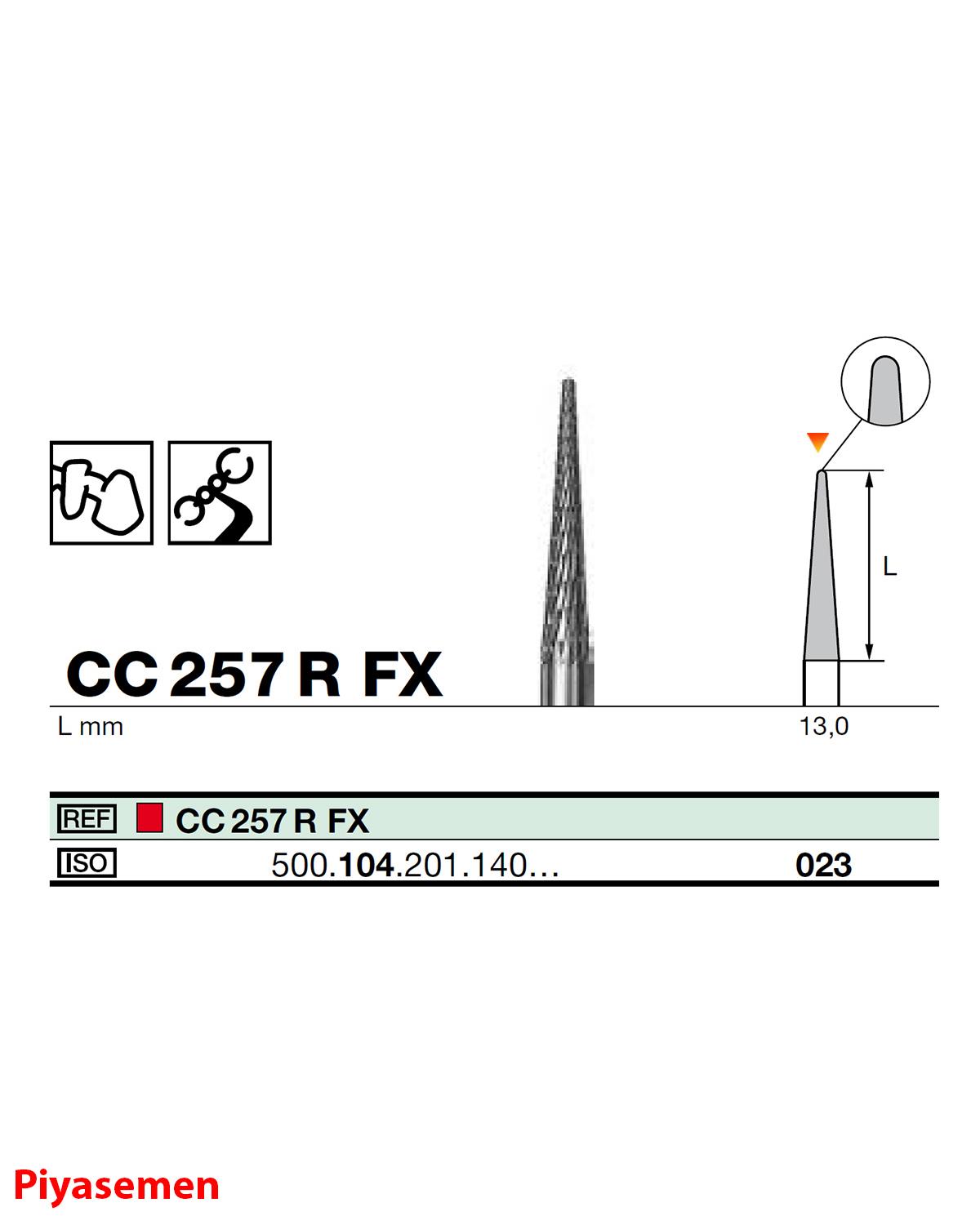 HBCC257 Piyesemen Tungsten Karbit Yuvarlak Bitim Konik, Laboratuvar Frez
