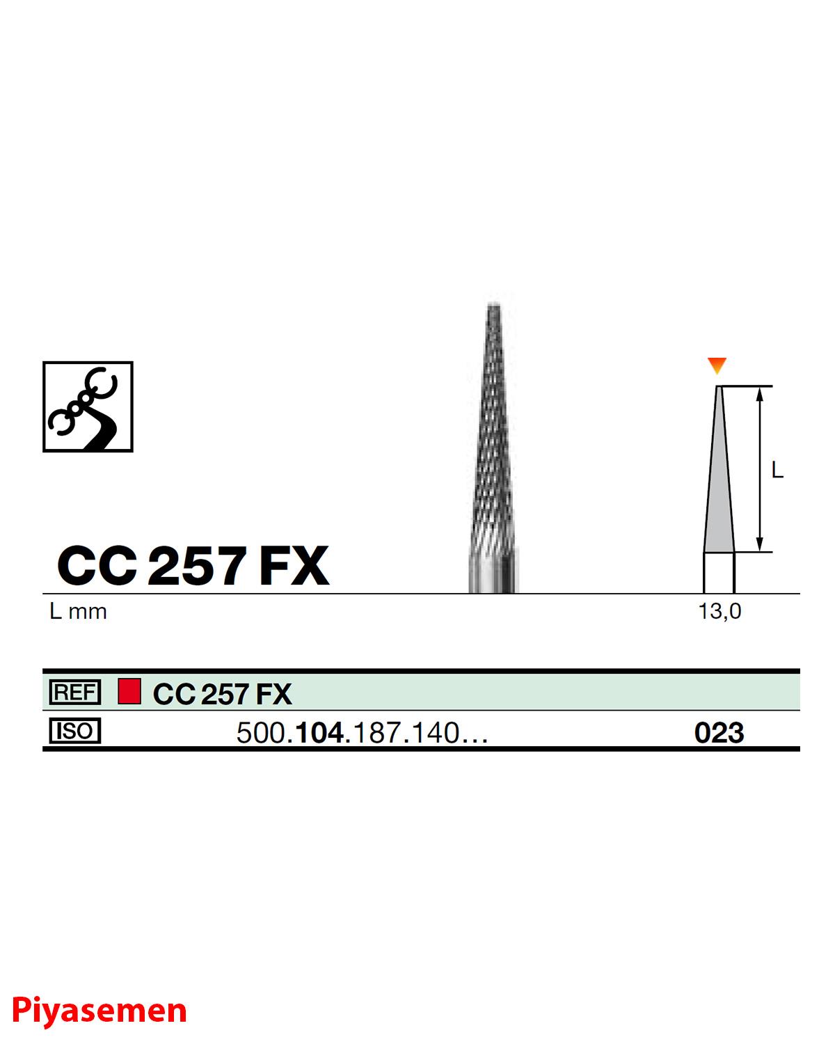 HBCC257 Piyesemen Tungsten Karbit Yuvarlak Bitim Konik, Laboratuvar Frez