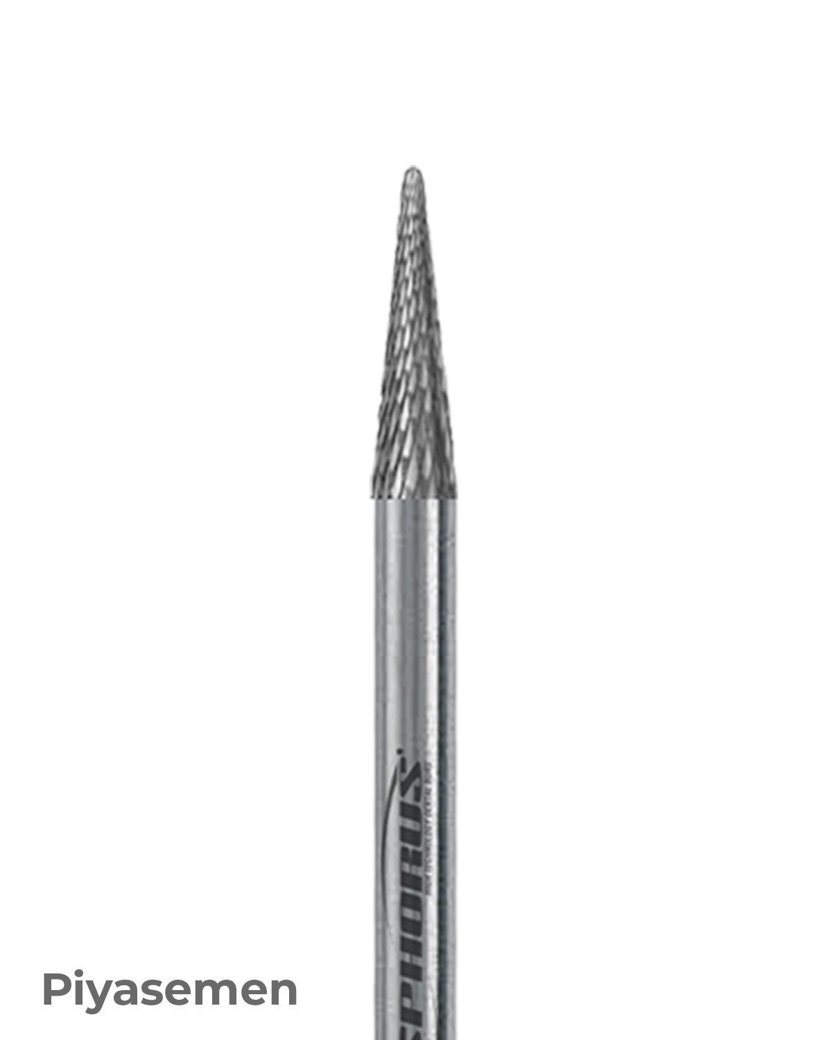 HBCC257 Piyesemen Tungsten Karbit Yuvarlak Bitim Konik, Laboratuvar Frez