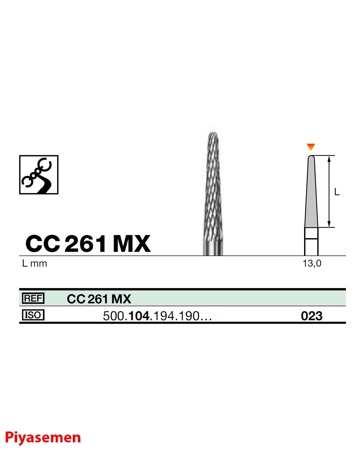 HBCC261 Piyesemen Tungsten Karbit Yuvarlak Bitim Konik, Laboratuvar Frez