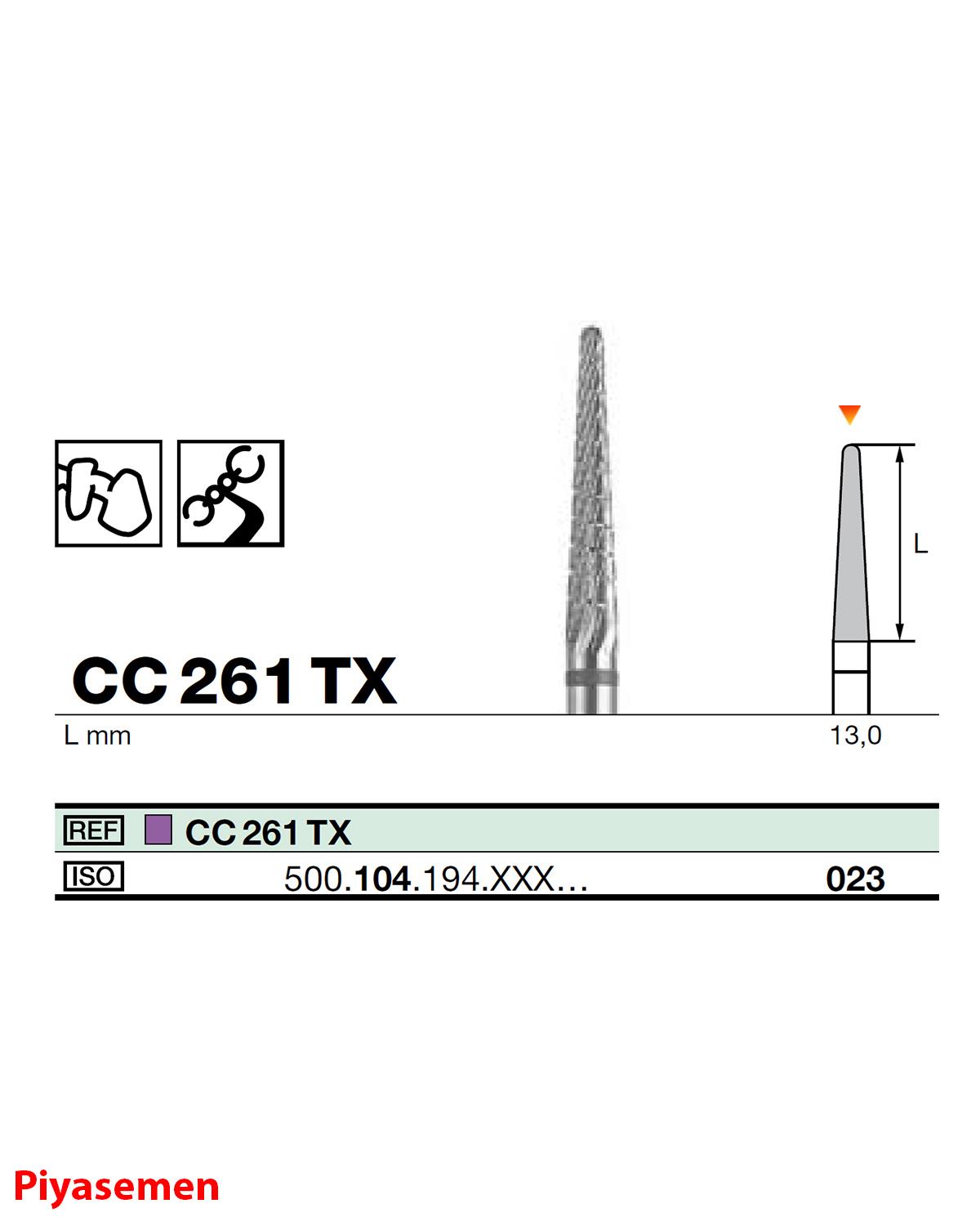 HBCC261 Piyesemen Tungsten Karbit Yuvarlak Bitim Konik, Laboratuvar Frez