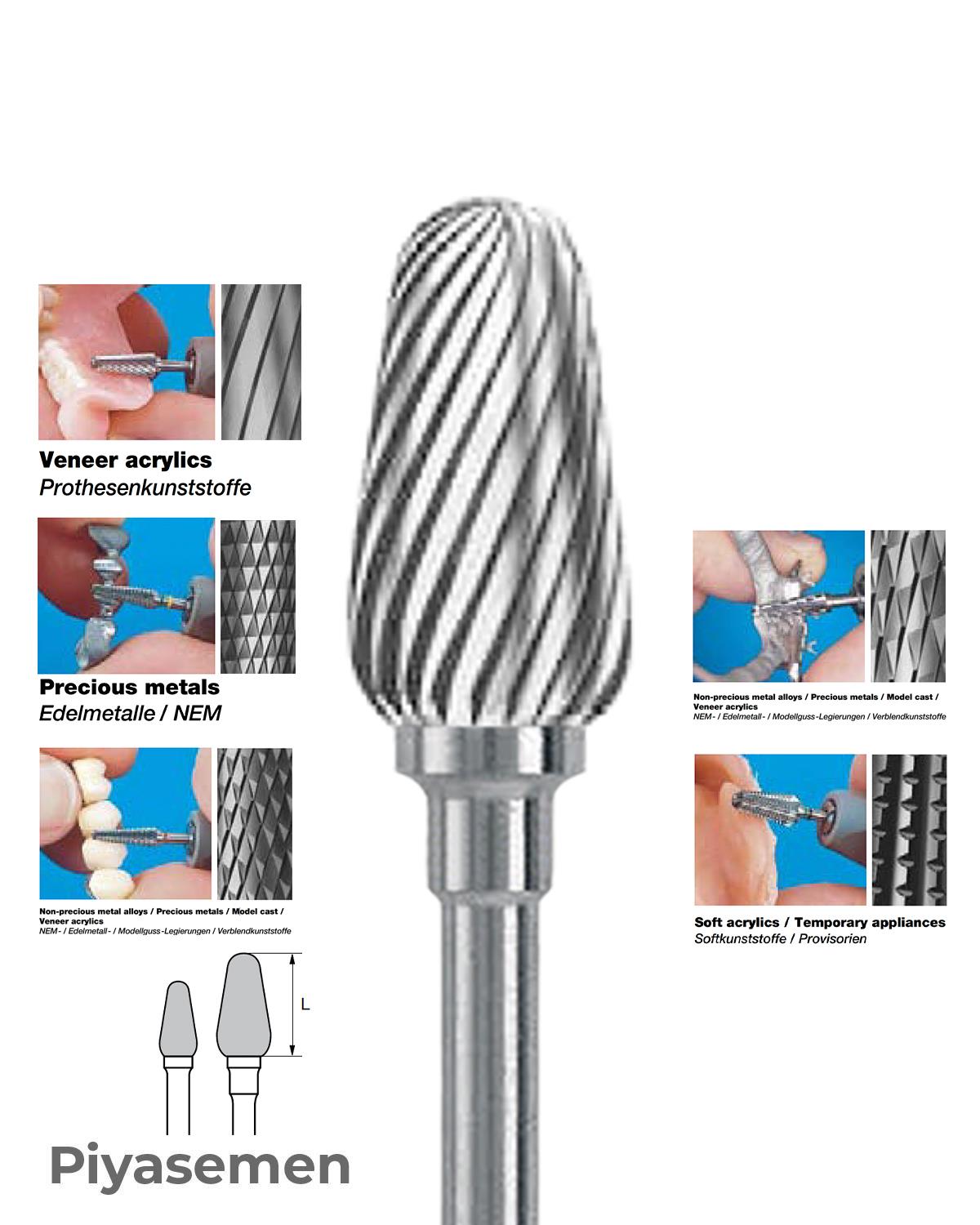 HBCC351 Piyesemen Tungsten Karbit Labut, Laboratuvar Frez