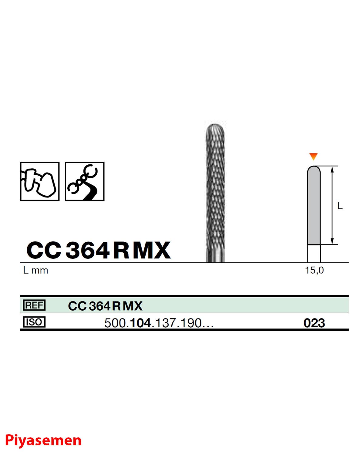 HBCC364 Piyesemen Tungsten Karbit Yuvarlak Bitim Silindir, Laboratuvar Frez