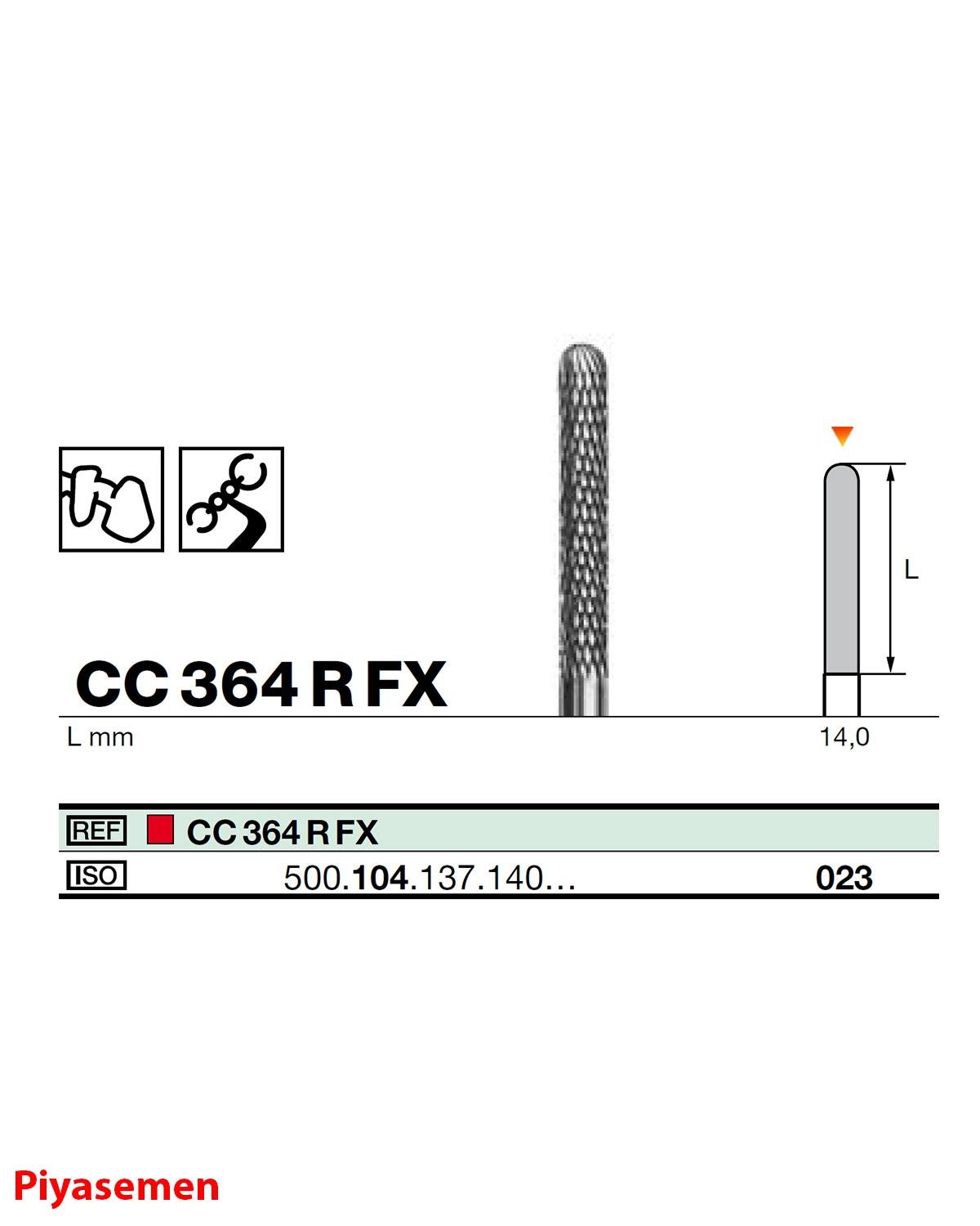 HBCC364 Piyesemen Tungsten Karbit Yuvarlak Bitim Silindir, Laboratuvar Frez