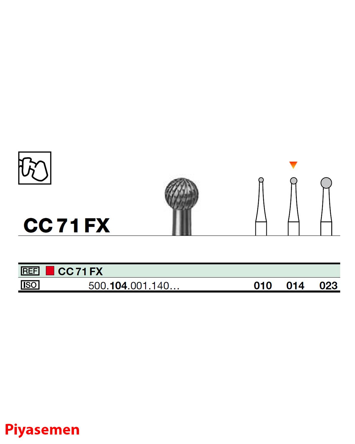 HBCC71 Piyesemen Tungsten Karbit Top baş, Rond, Laboratuvar Frez