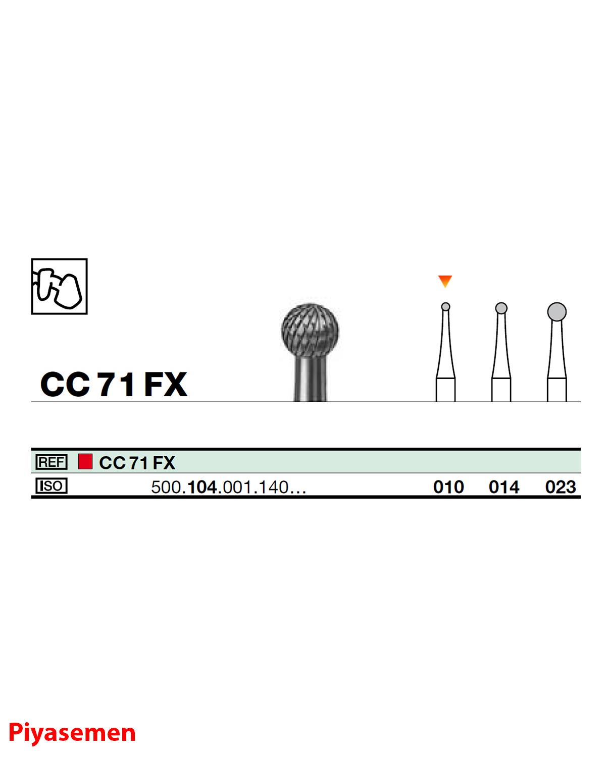 HBCC71 Piyesemen Tungsten Karbit Top baş, Rond, Laboratuvar Frez