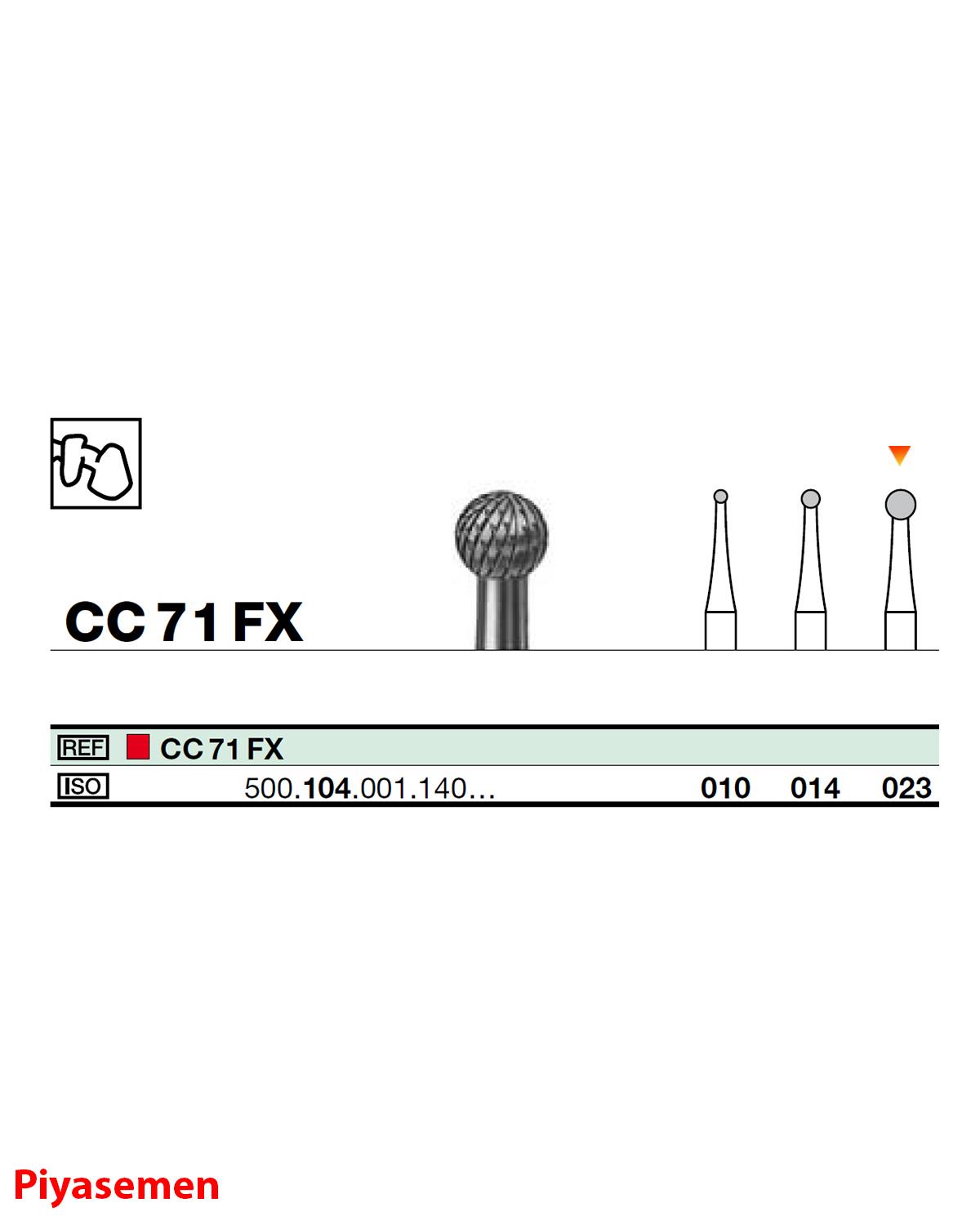 HBCC71 Piyesemen Tungsten Karbit Top baş, Rond, Laboratuvar Frez