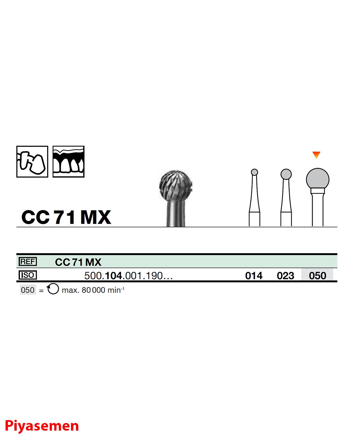 HBCC71 Piyesemen Tungsten Karbit Top baş, Rond, Laboratuvar Frez