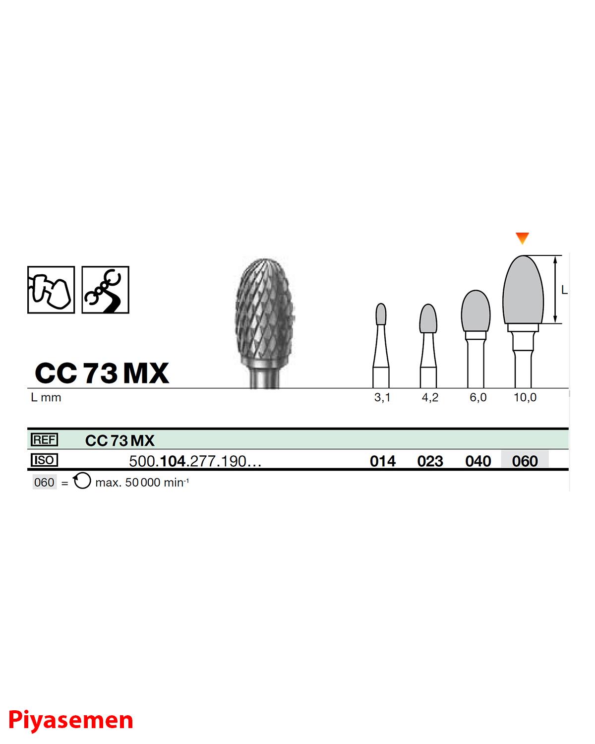 HBCC73 Piyesemen Tungsten Karbit Labut, Laboratuvar Frez