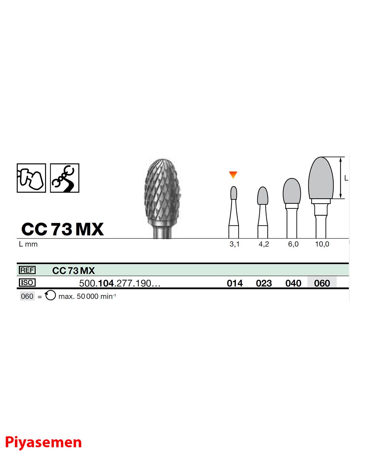 HBCC73 Piyesemen Tungsten Karbit Labut, Laboratuvar Frez