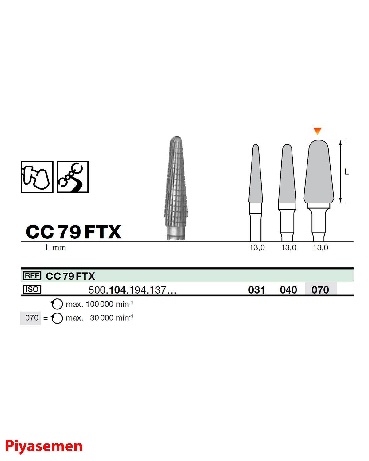 HBCC79 Piyesemen Tungsten Karbit Yuvarlak Bitim Konik, Laboratuvar Frez