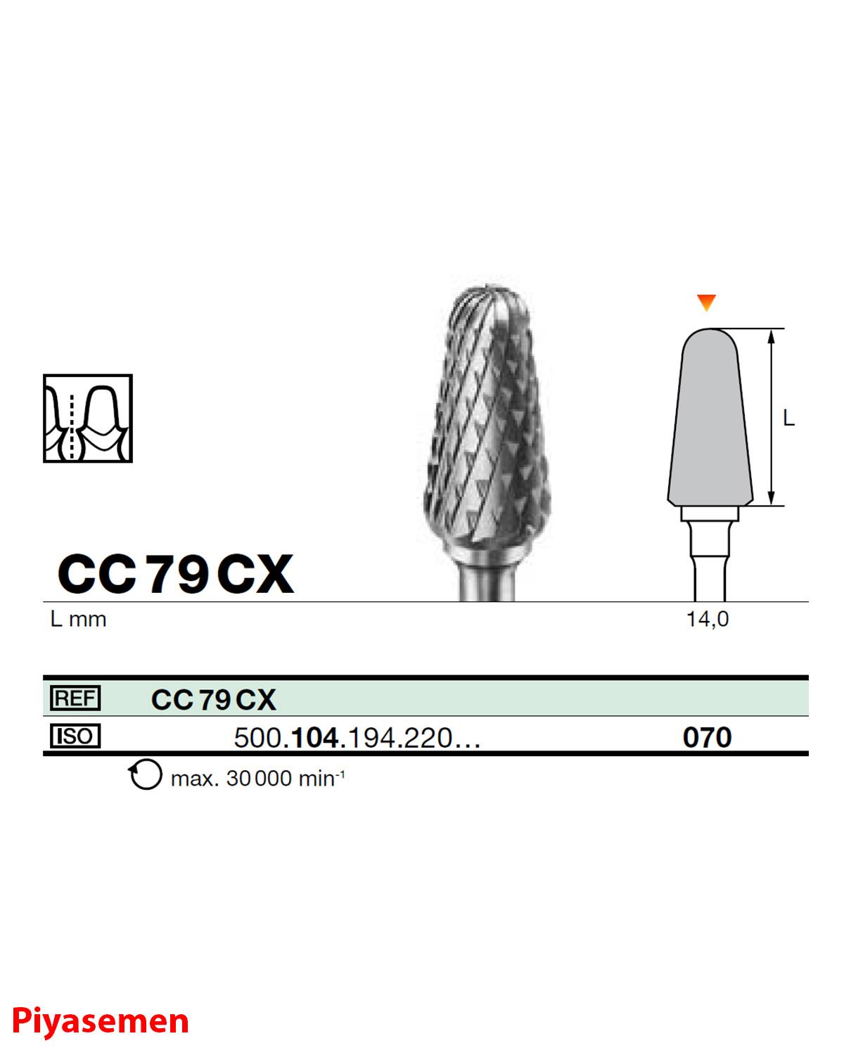 HBCC79 Piyesemen Tungsten Karbit Yuvarlak Bitim Konik, Laboratuvar Frez