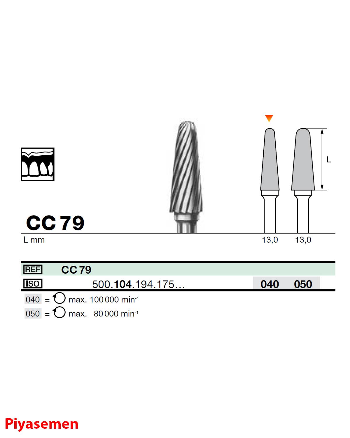 HBCC79 Piyesemen Tungsten Karbit Yuvarlak Bitim Konik, Laboratuvar Frez
