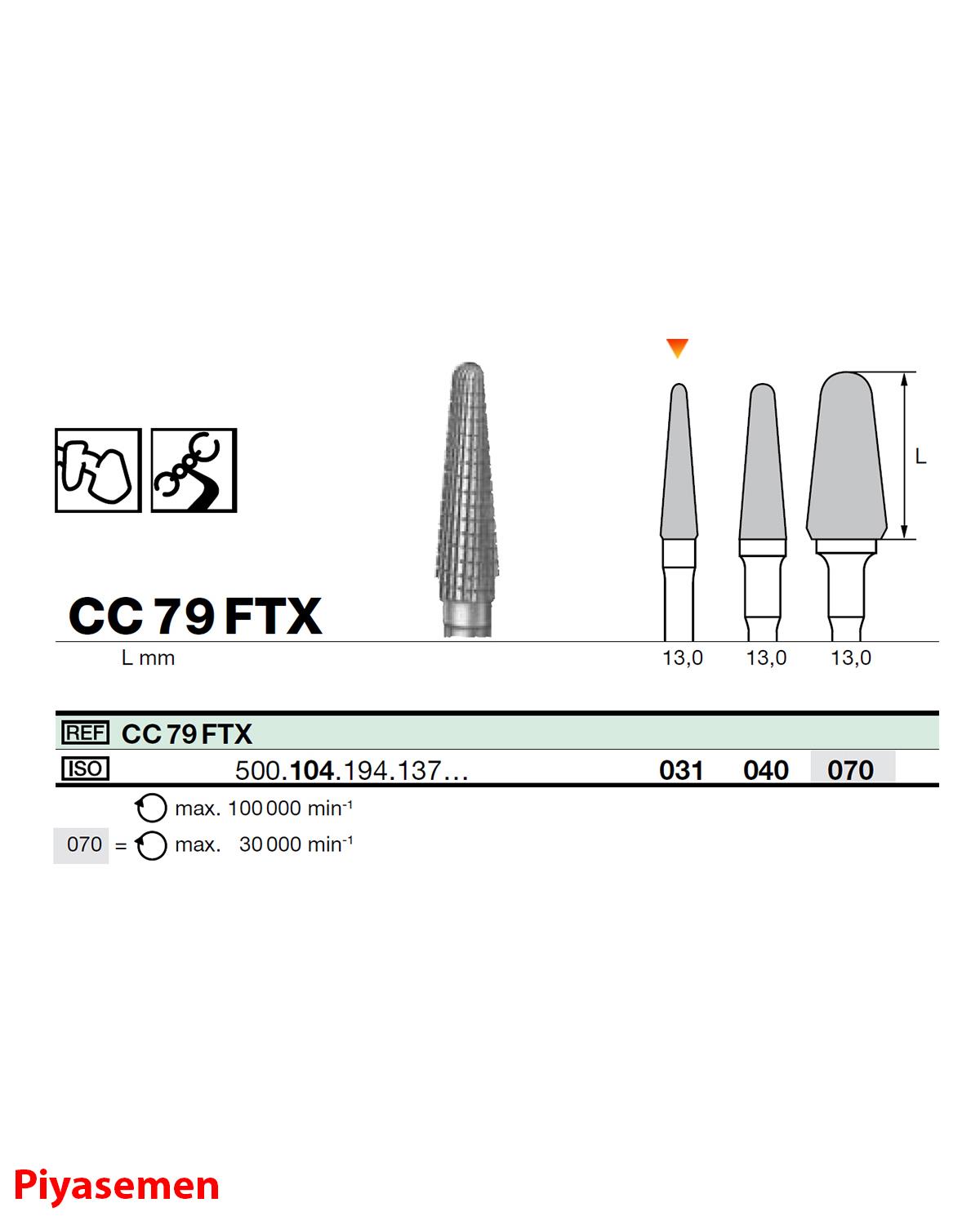 HBCC79 Piyesemen Tungsten Karbit Yuvarlak Bitim Konik, Laboratuvar Frez