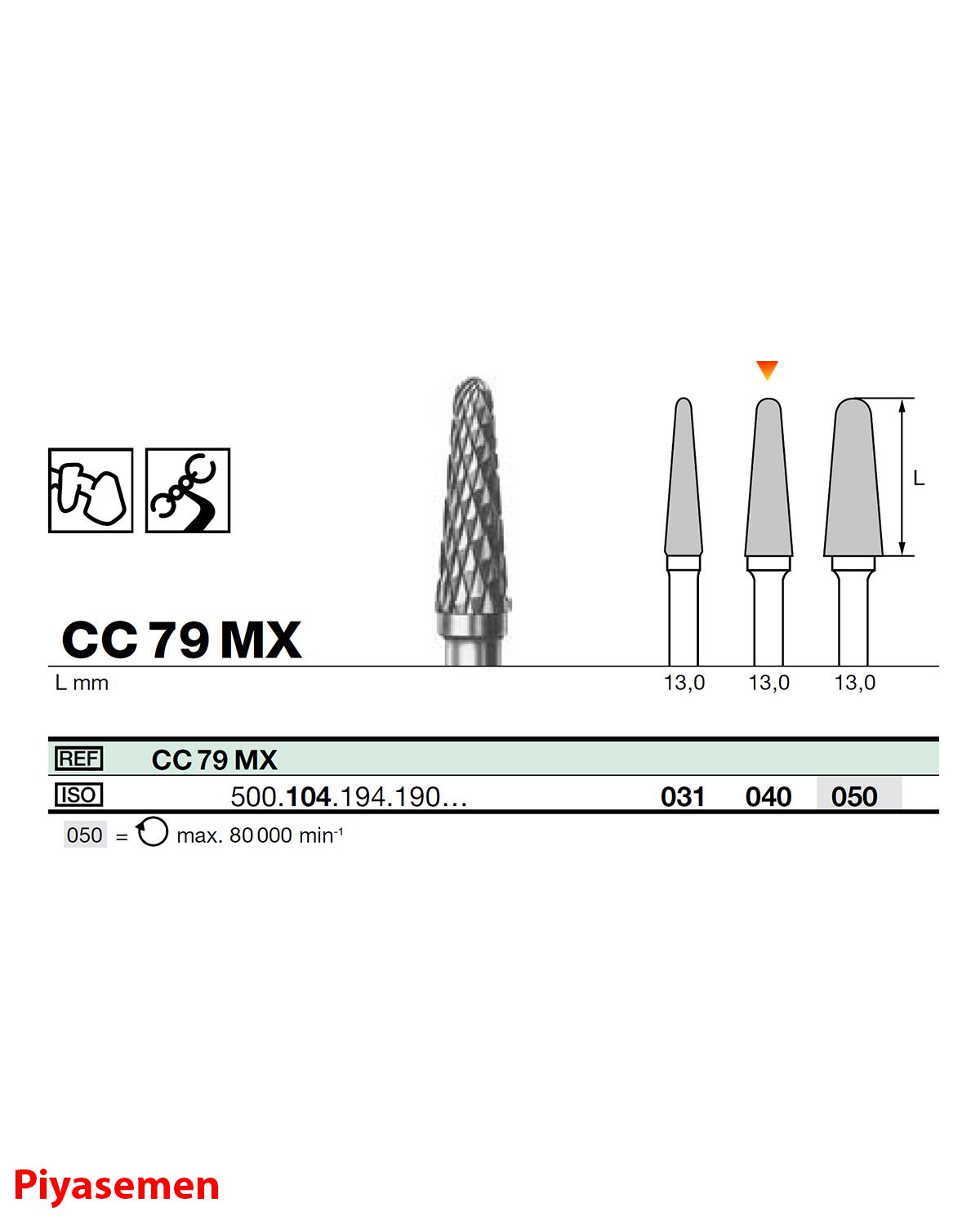 HBCC79 Piyesemen Tungsten Karbit Yuvarlak Bitim Konik, Laboratuvar Frez