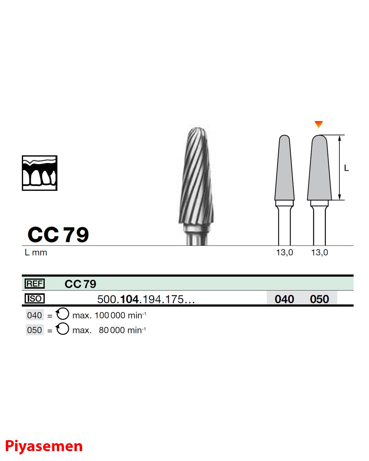 HBCC79 Piyesemen Tungsten Karbit Yuvarlak Bitim Konik, Laboratuvar Frez