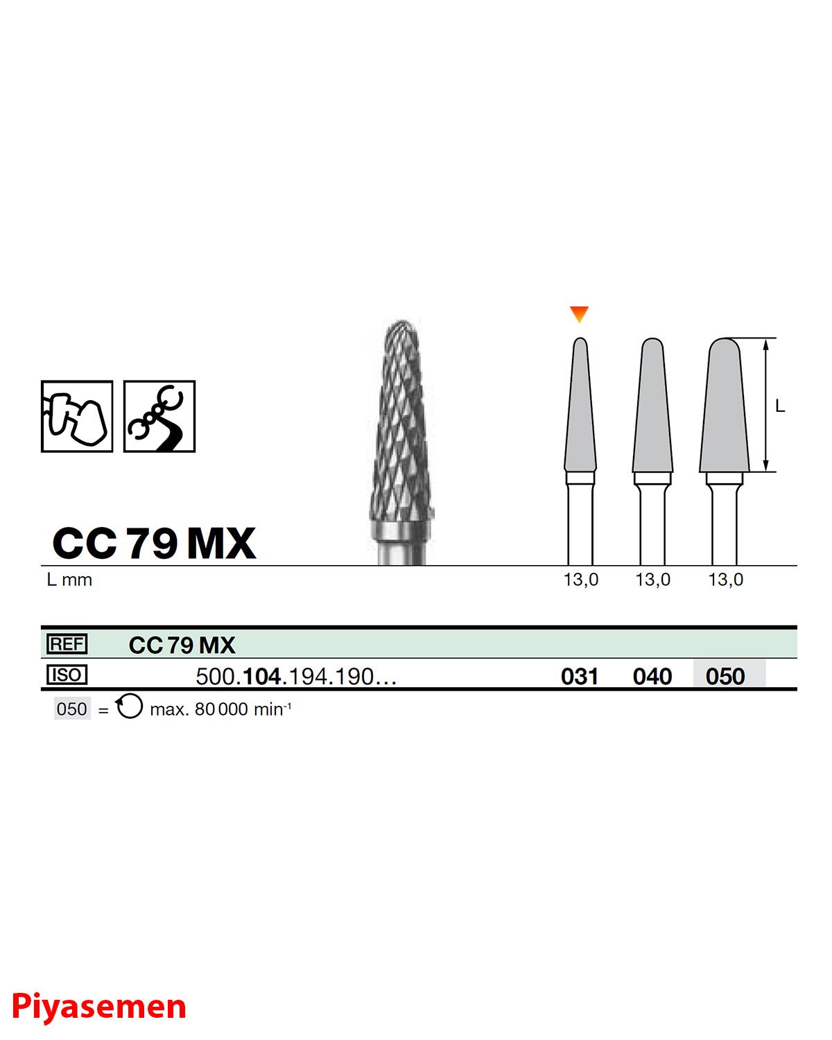 HBCC79 Piyesemen Tungsten Karbit Yuvarlak Bitim Konik, Laboratuvar Frez