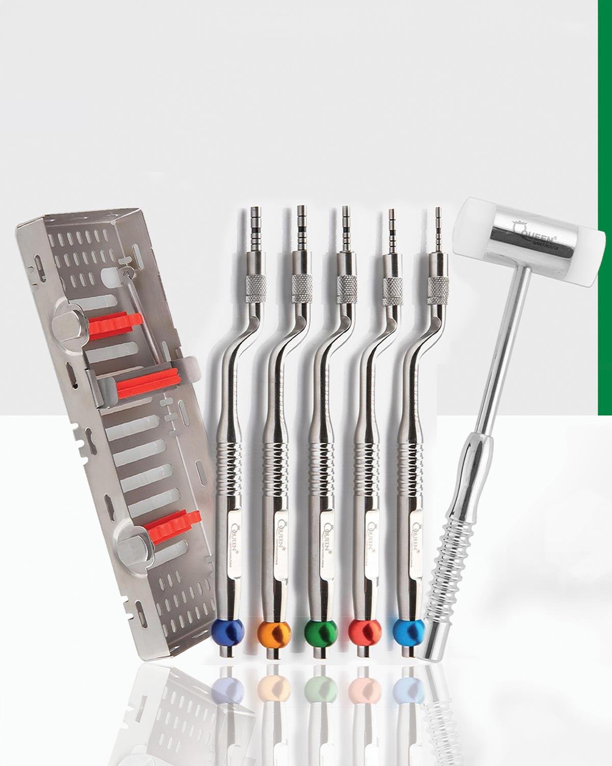 İç Bükey L açılı Osteotom 2.2/2.8/3/3.5/4mm 17cm 6 Ad./Kaset (Çekiçli)