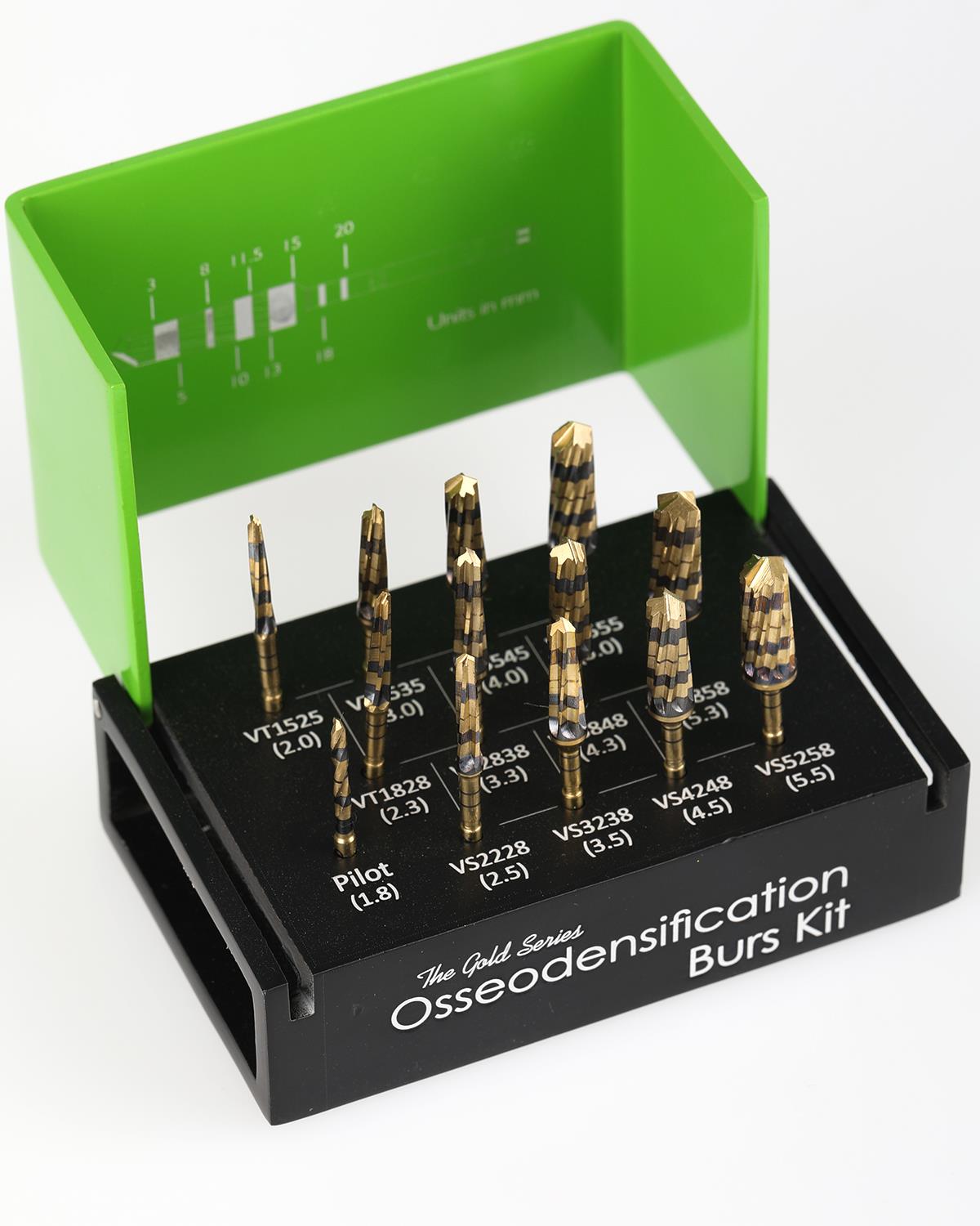 İmplant Frezi ve Parçaları SAP ÖZELLİĞİ: Çelik İmplant Frezi ve Parçaları UÇ ÖZELLİĞİ: Siyah Titanyum Kaplama Çelik  İmplant Frezi ve Parçaları Set 13 Ad./Kaset