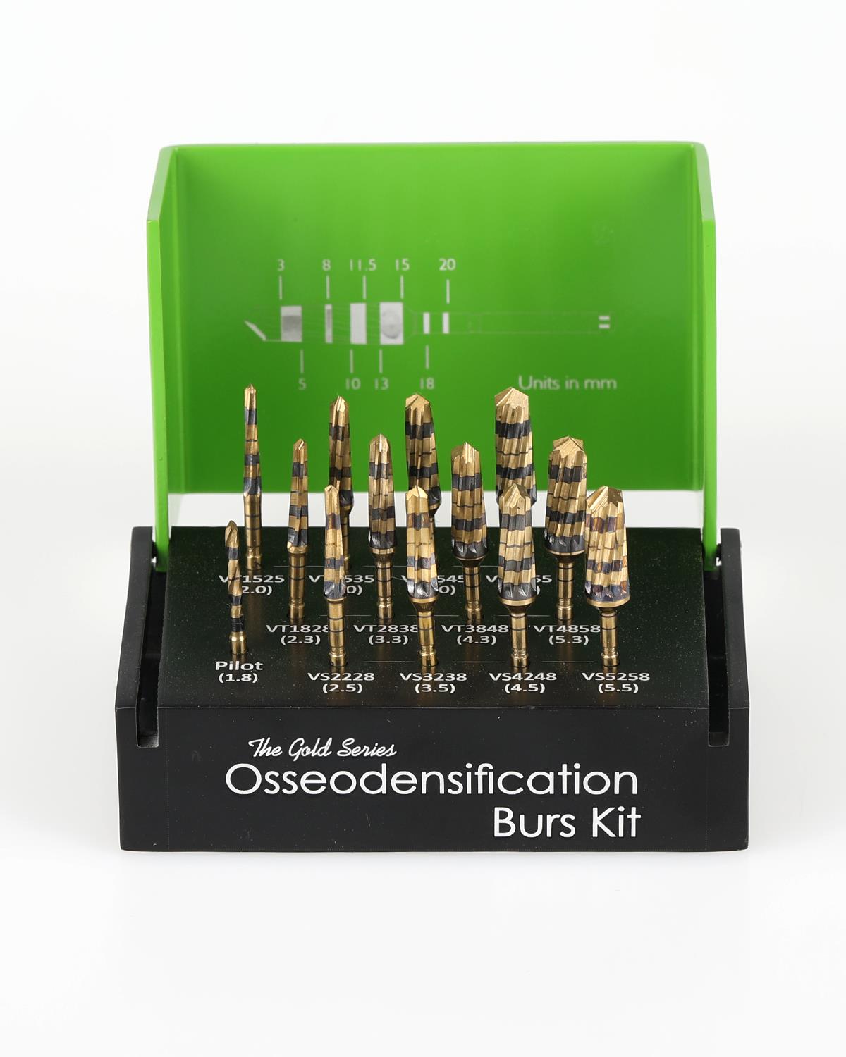 İmplant Frezi ve Parçaları SAP ÖZELLİĞİ: Çelik İmplant Frezi ve Parçaları UÇ ÖZELLİĞİ: Siyah Titanyum Kaplama Çelik  İmplant Frezi ve Parçaları Set 13 Ad./Kaset