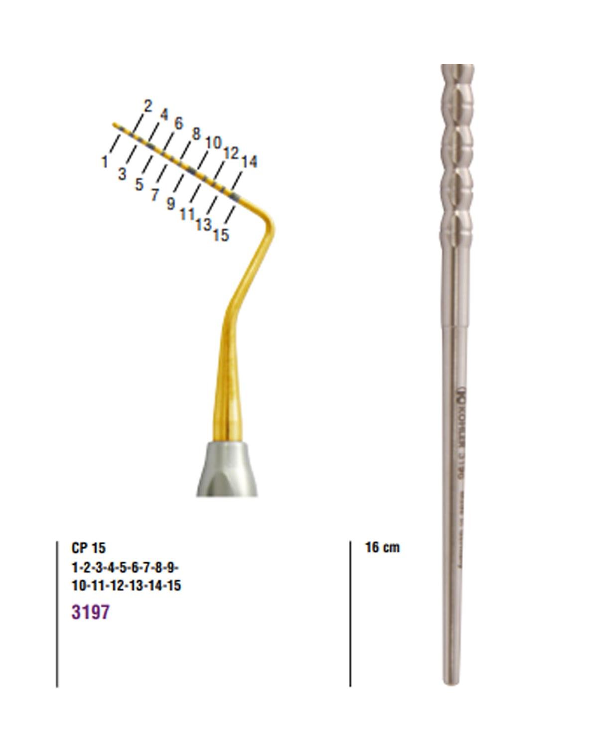 Periodontal Sond fig.CP 15 15,5cm