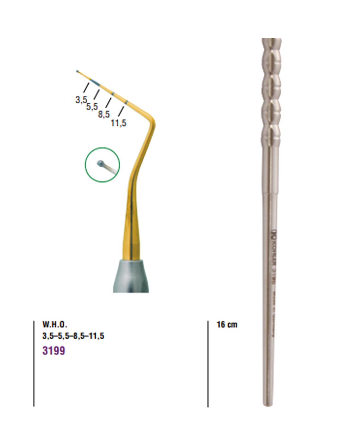 Periodontal Sond fig.Who 15,5cm