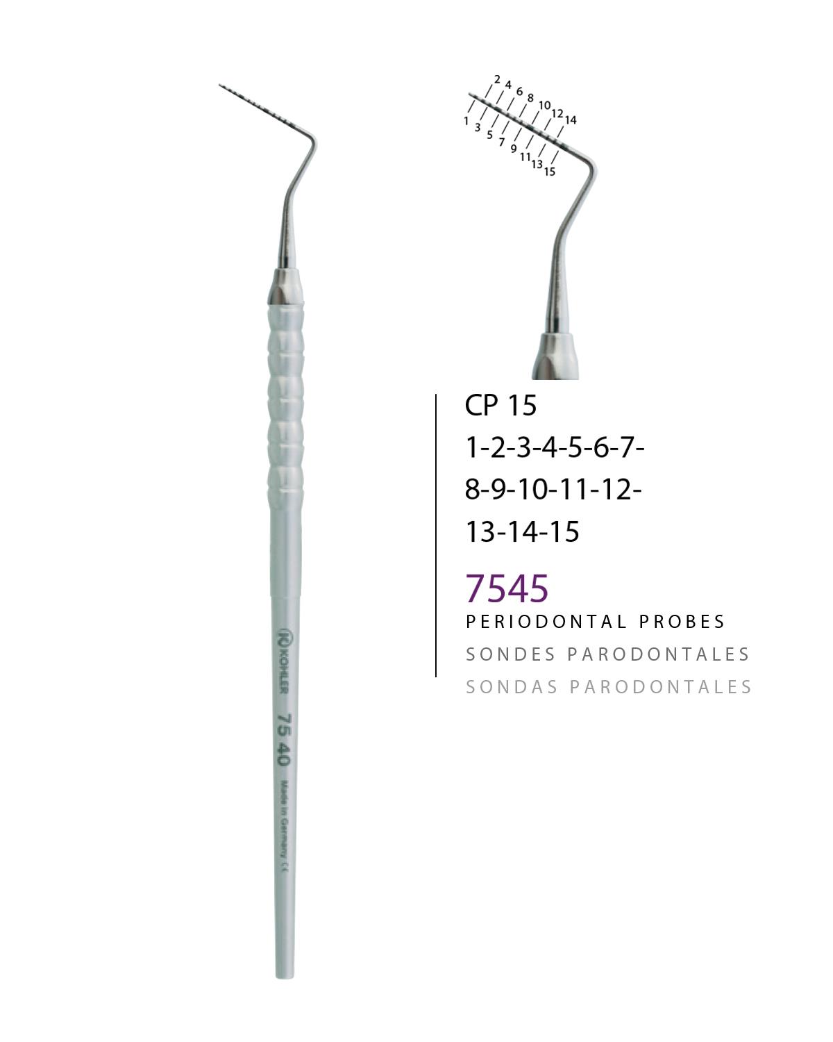 Periodontal Sond fig.CP 15 15,5cm