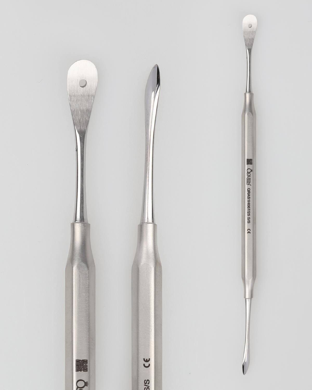 Queen  Doğrusal Delikli Oval-Sivri Periost Elevatörü FIG-9A 8mm-4mm 19cm - QRAS1H067