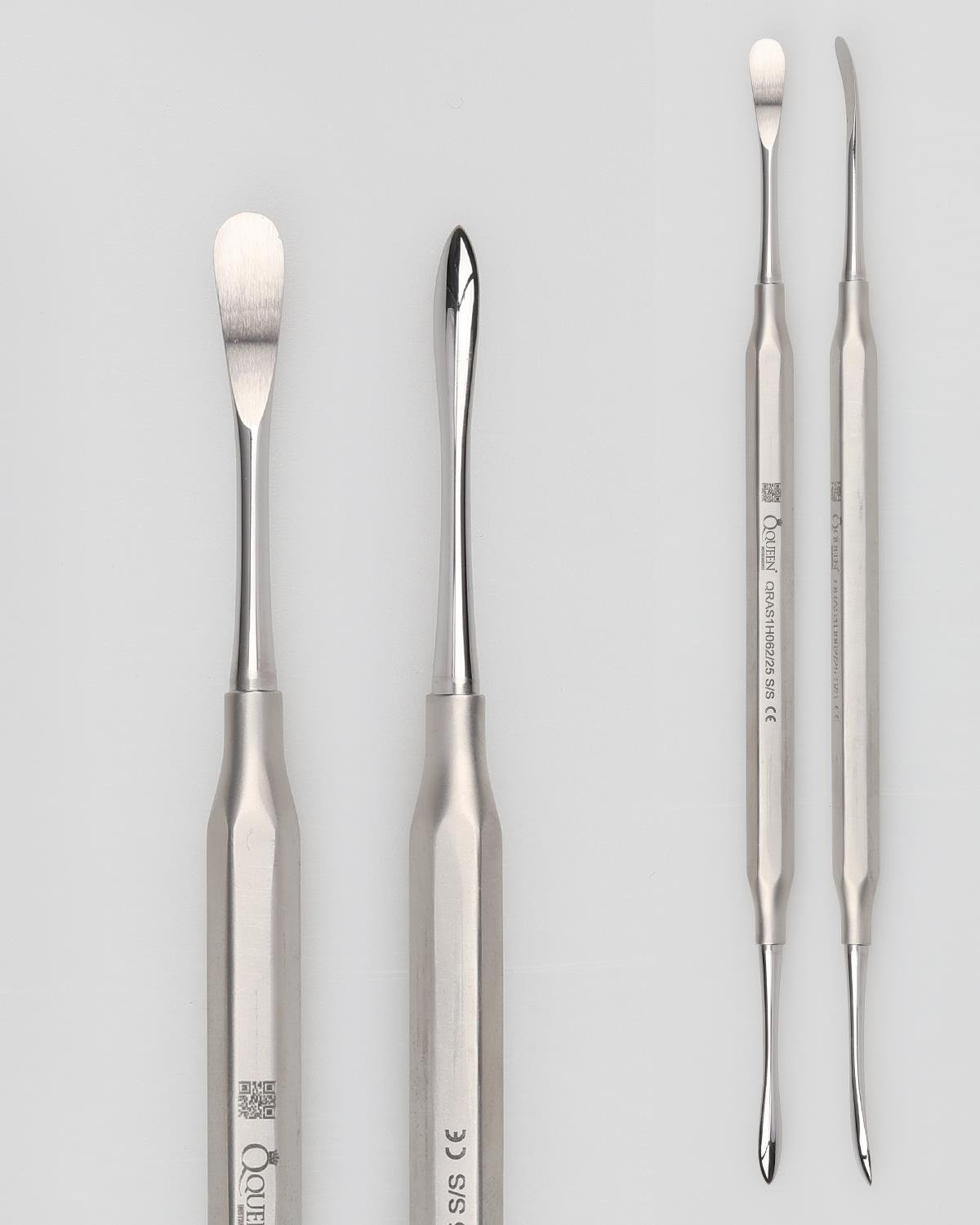 Queen  Doğrusal Oval-Sivri Periost Elevatörü Molt 6mm-4mm 19cm - QRAS1H062