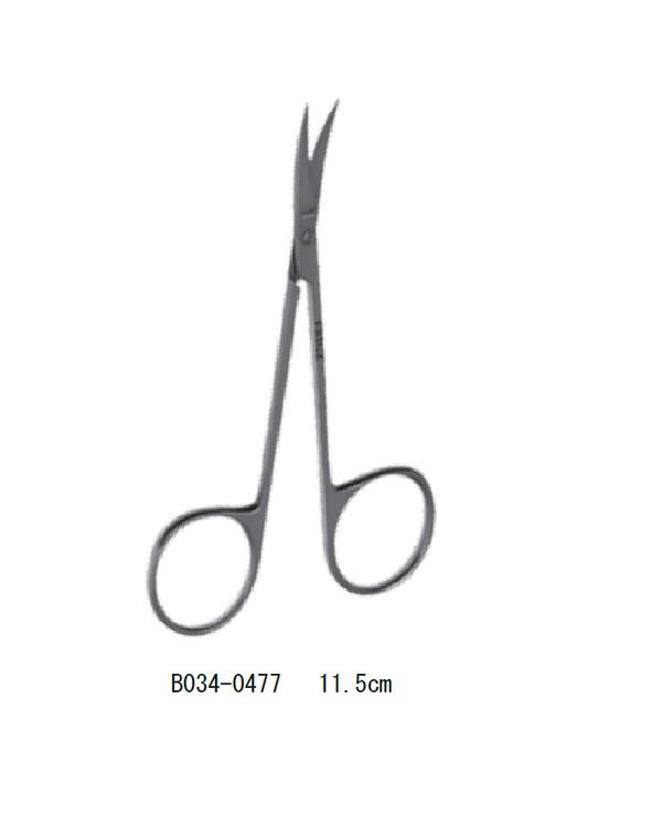 Queen+  Eğri Cerrahi Makas Iris 11 5cm - B034-0476