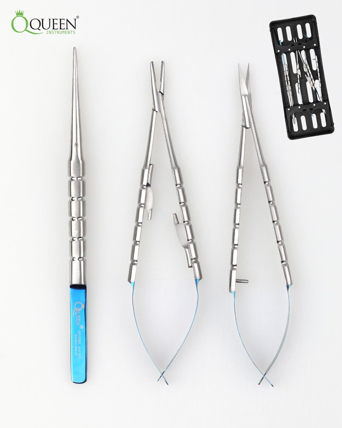 Queen TC Tungsten Carbide Cerrahi Set 3 Parça-Kaset- QMSS001