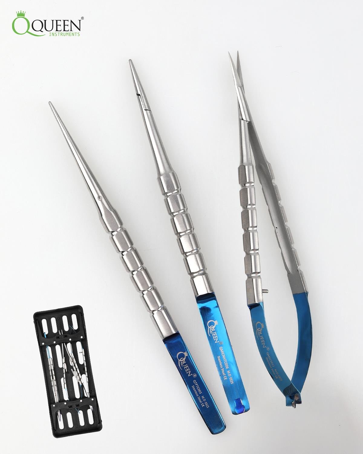 Queen TC Tungsten Carbide Cerrahi Set 3 Parça-Kaset- QMSS001