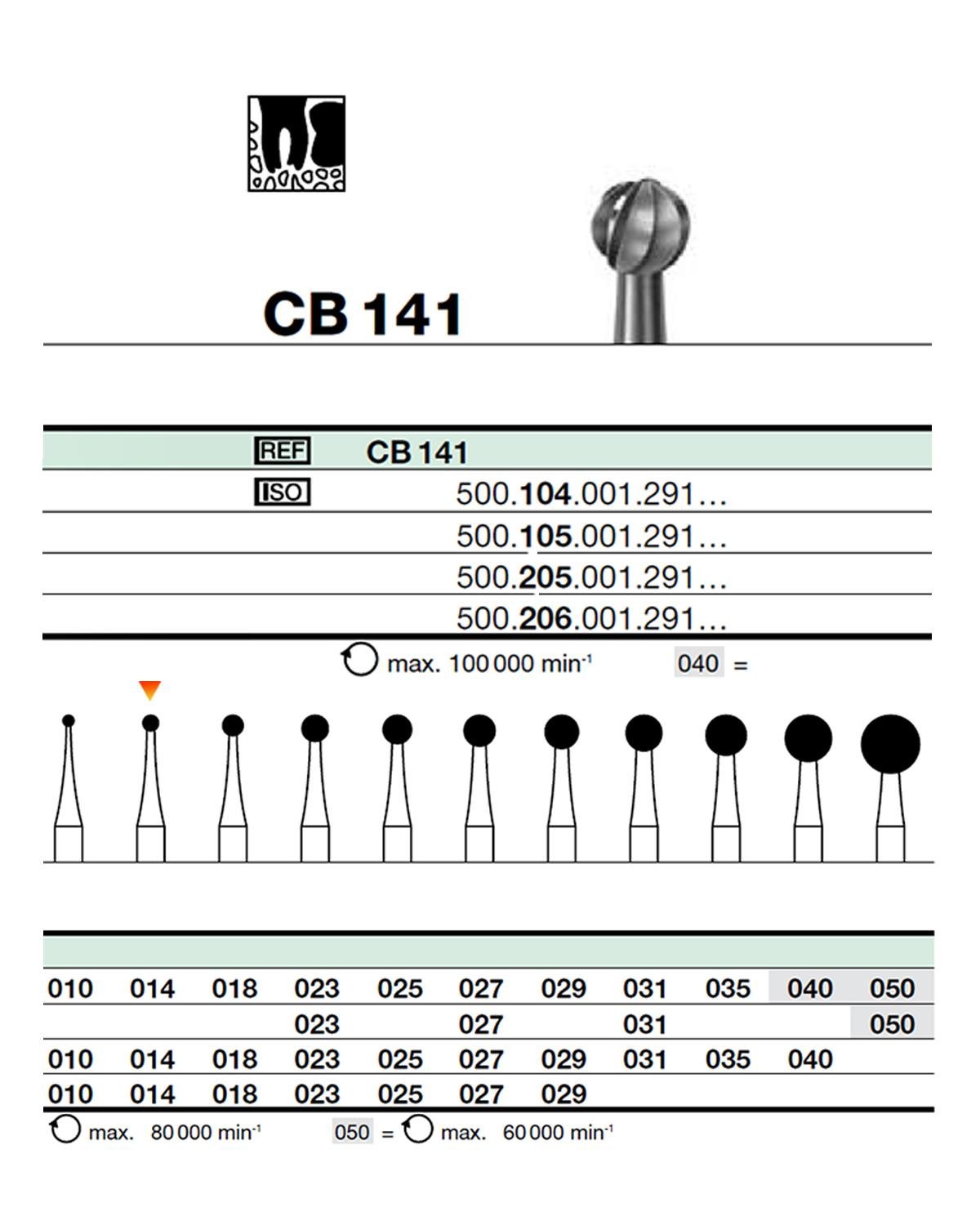 RBCB141 Anguldurva Tungsten Karbit Top baş, Rond Cerrahi Kemik Kesici Frez