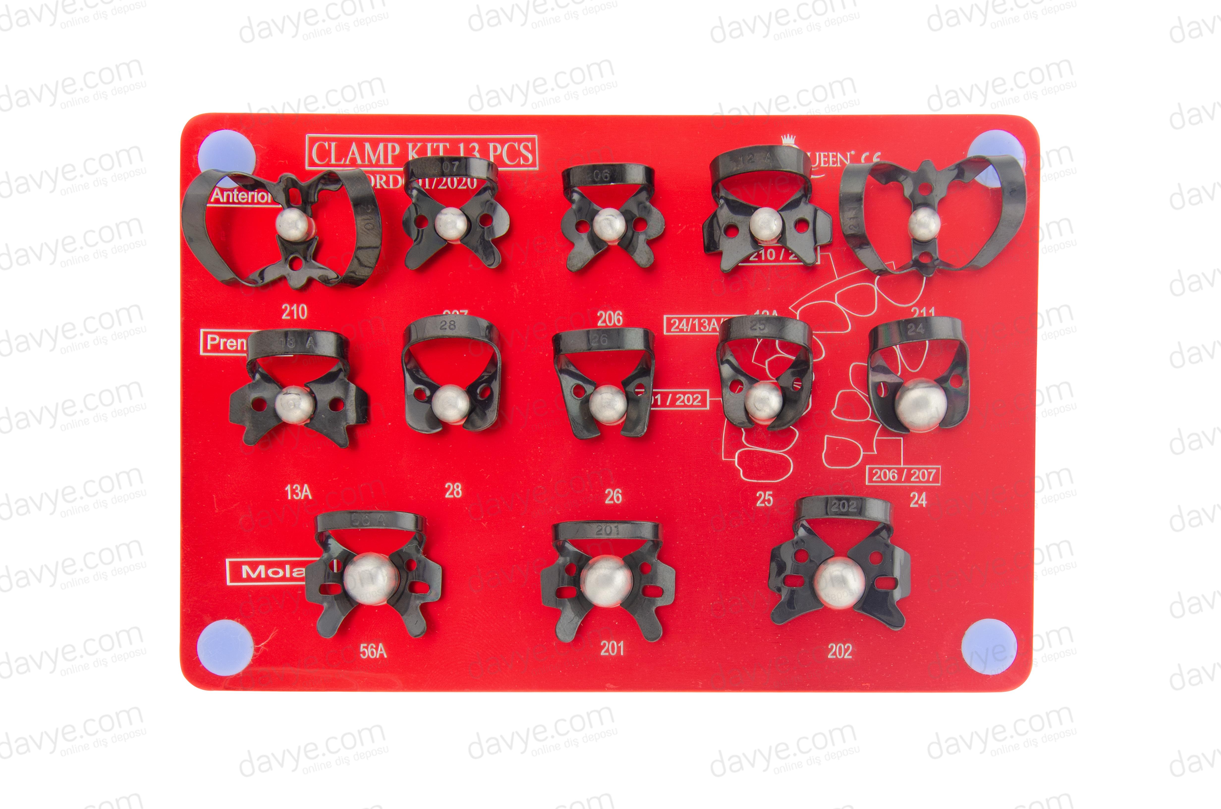 Rubber Dam Aleti 8 Parça/Kaset