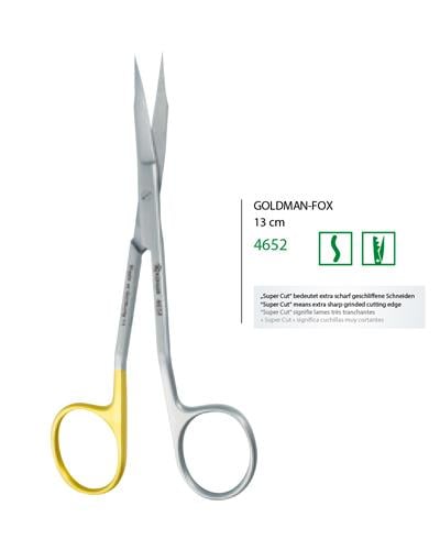 S Eğri Cerrahi Makas Goldmann-Fox