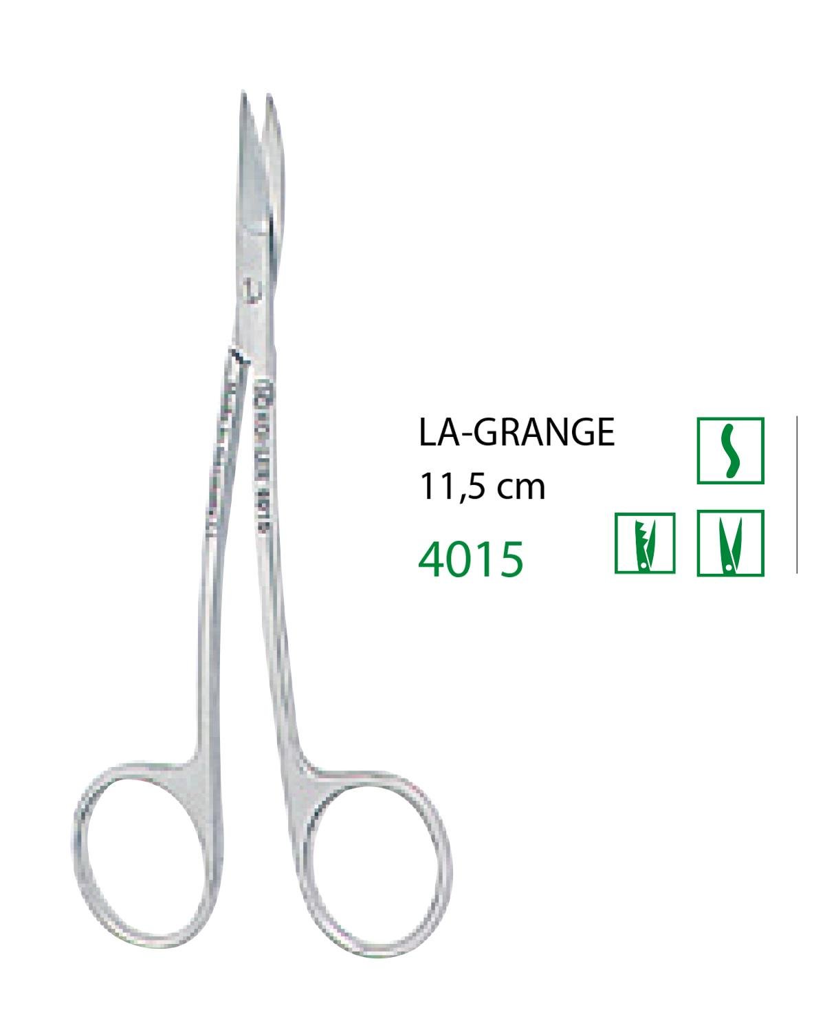 S Eğri Cerrahi Makas La Grange 11,5cm