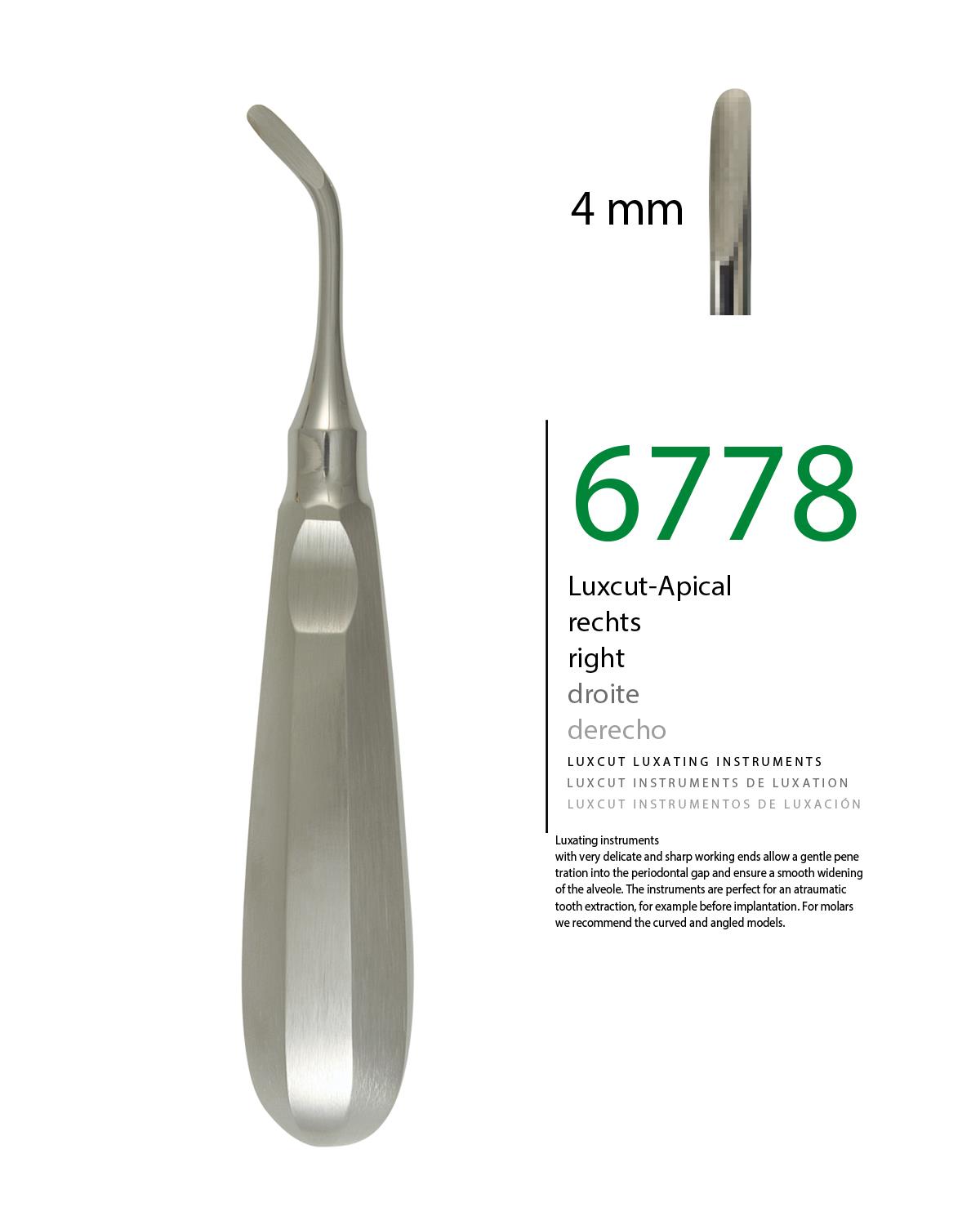 Sağ Lüxatör Elevatör LUXCUT 4mm