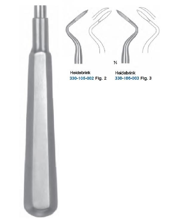 Sağ-Sol Apekso Heidbrink Elevatör Seti Heidebrink 2mm 14cm 2 Parça/Pkt