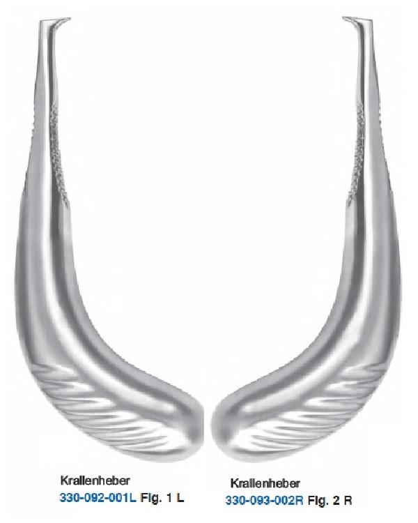 Sağ-Sol Cryer Elevatör Seti Krallenheber 13cm 2 Parça/Pkt