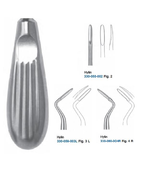 Sağ-Sol-Düz Bien Elevatör Seti Hylin 2,5mm 14cm 3 Parça/Pkt